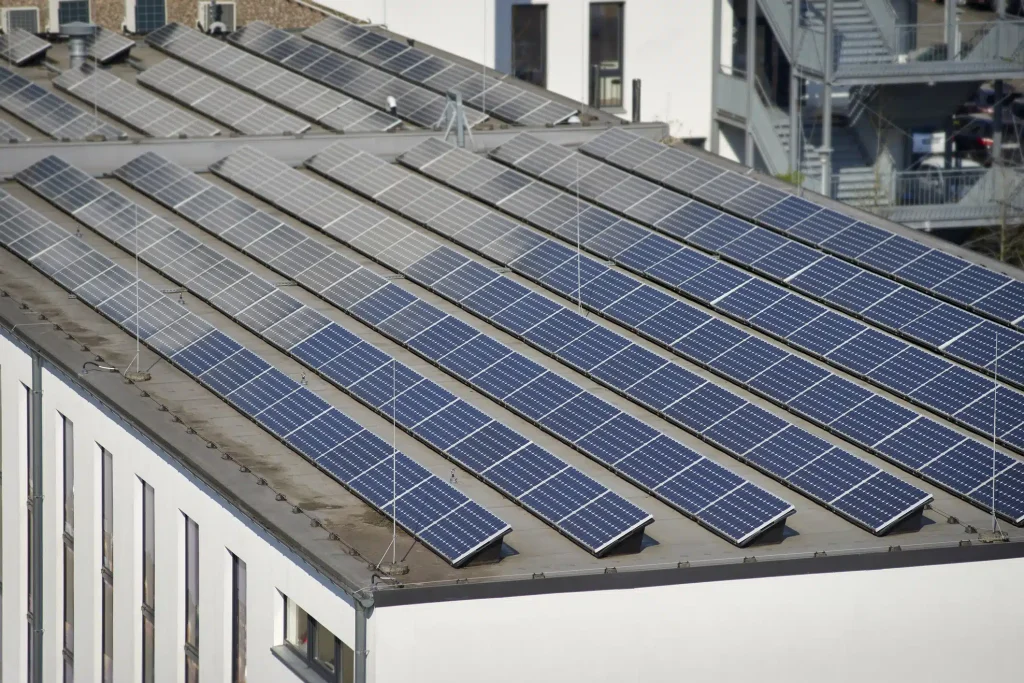 Solar Panels on Commercial Roofing